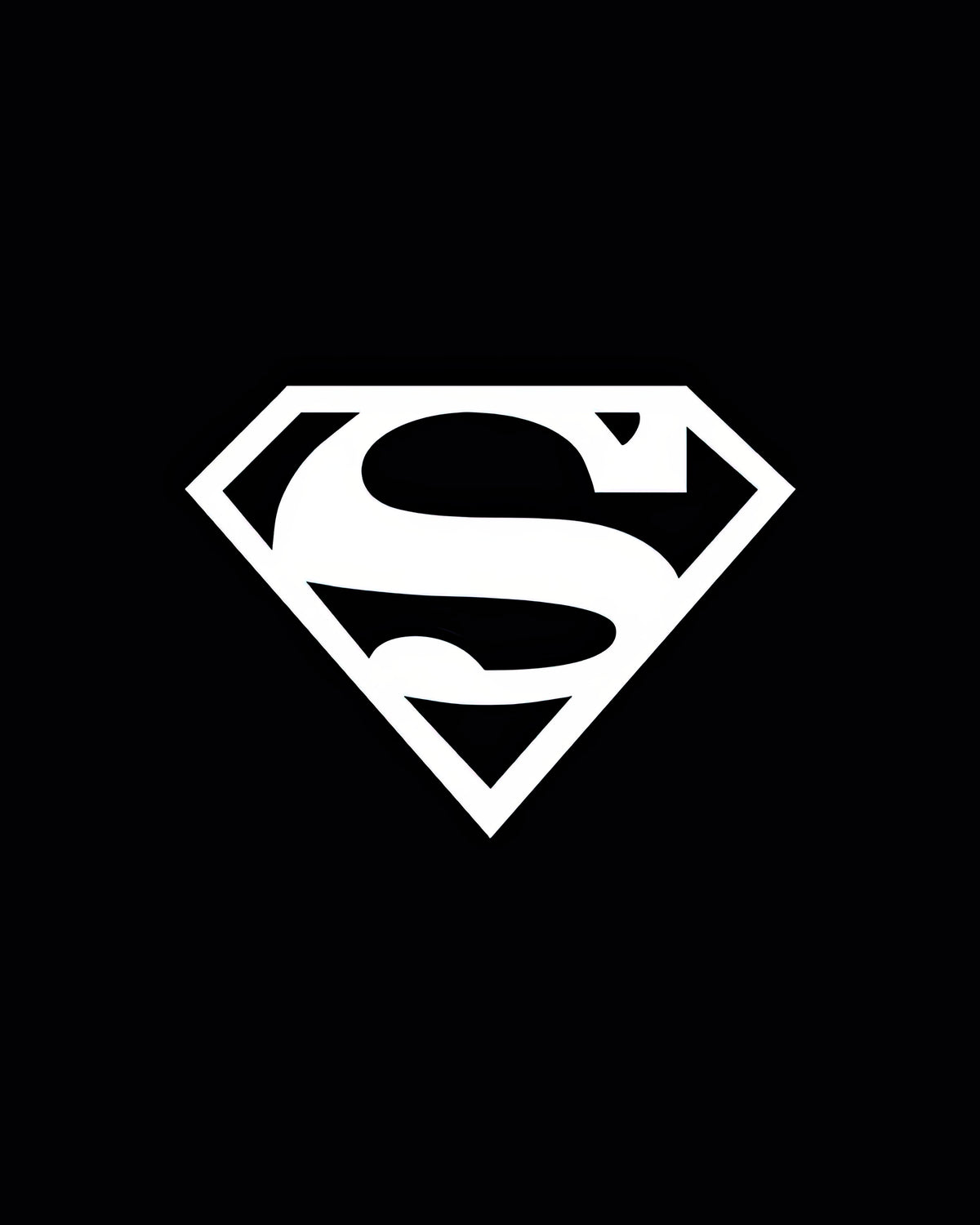 Superman Logo Black and White Art Print | RedKalion