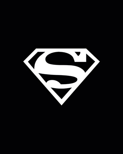 Superman Logo Black and White Art Print | RedKalion