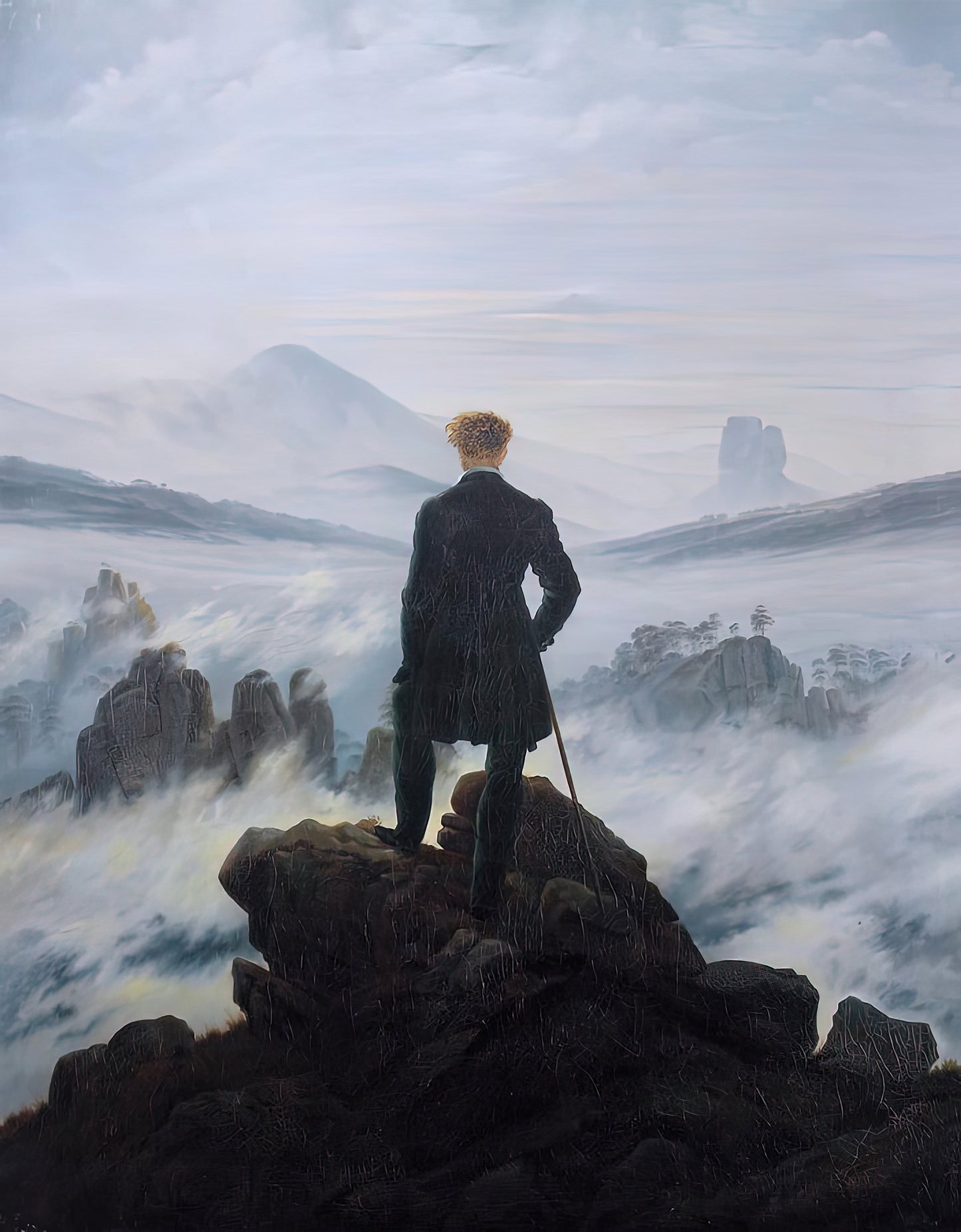 Wanderer Above The Sea Of Fog Art Print | RedKalion