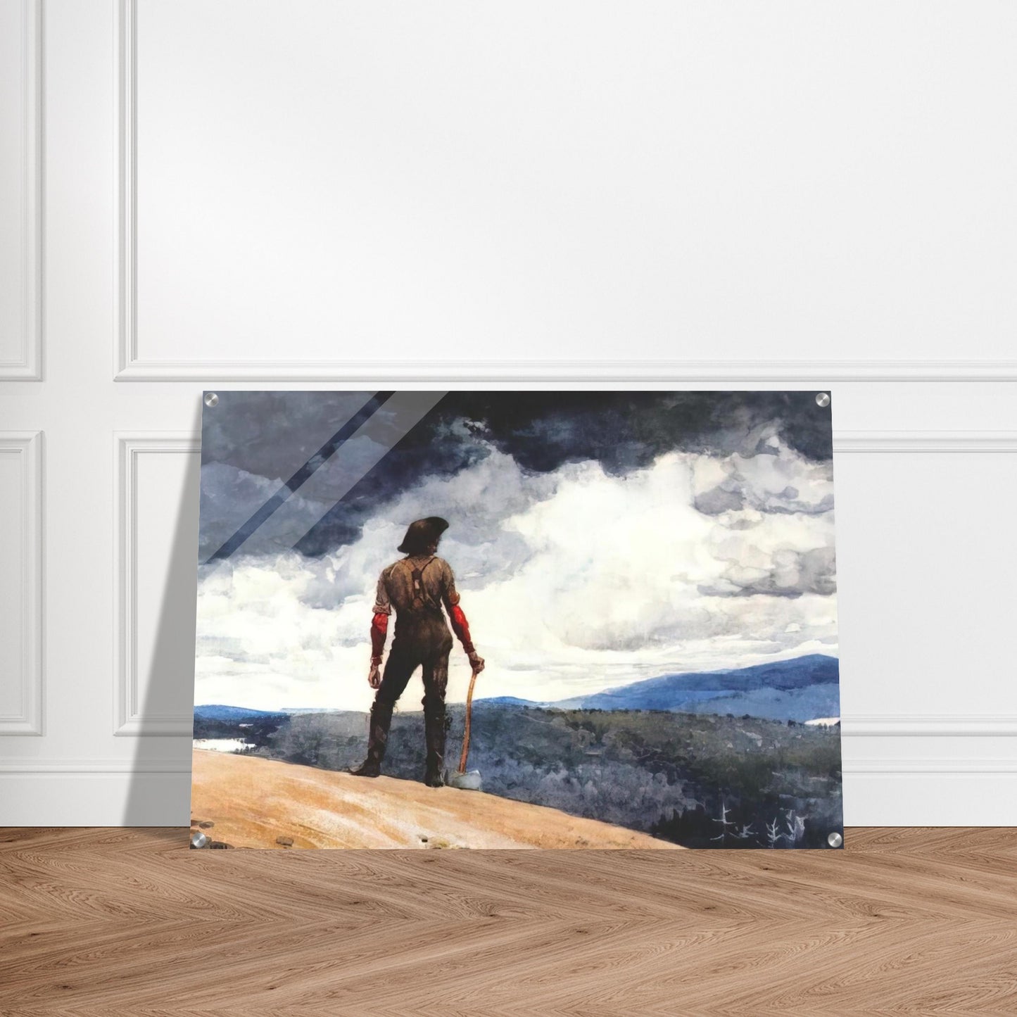 THE WOODCUTTER - Winslow Homer Acrylic Print - 70x100 cm / 28x40″ inches