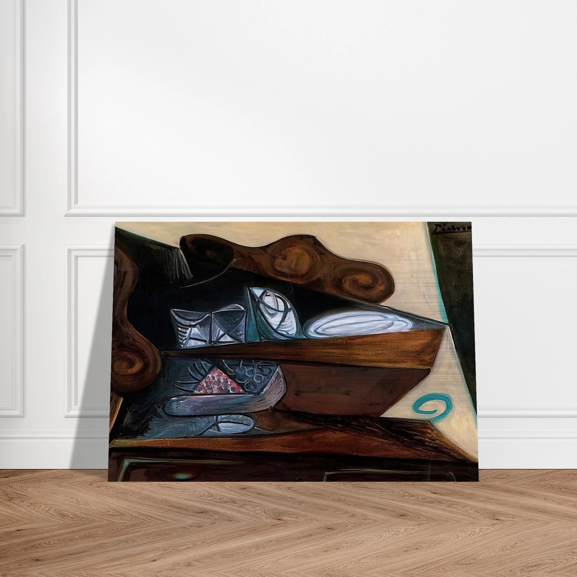 The buffet of  Catalan  - Pablo Picasso Brushed Aluminum Print - 70x100 cm / 28x40 inches | Pablo Picasso Aluminum Print | Pablo Picasso Prints