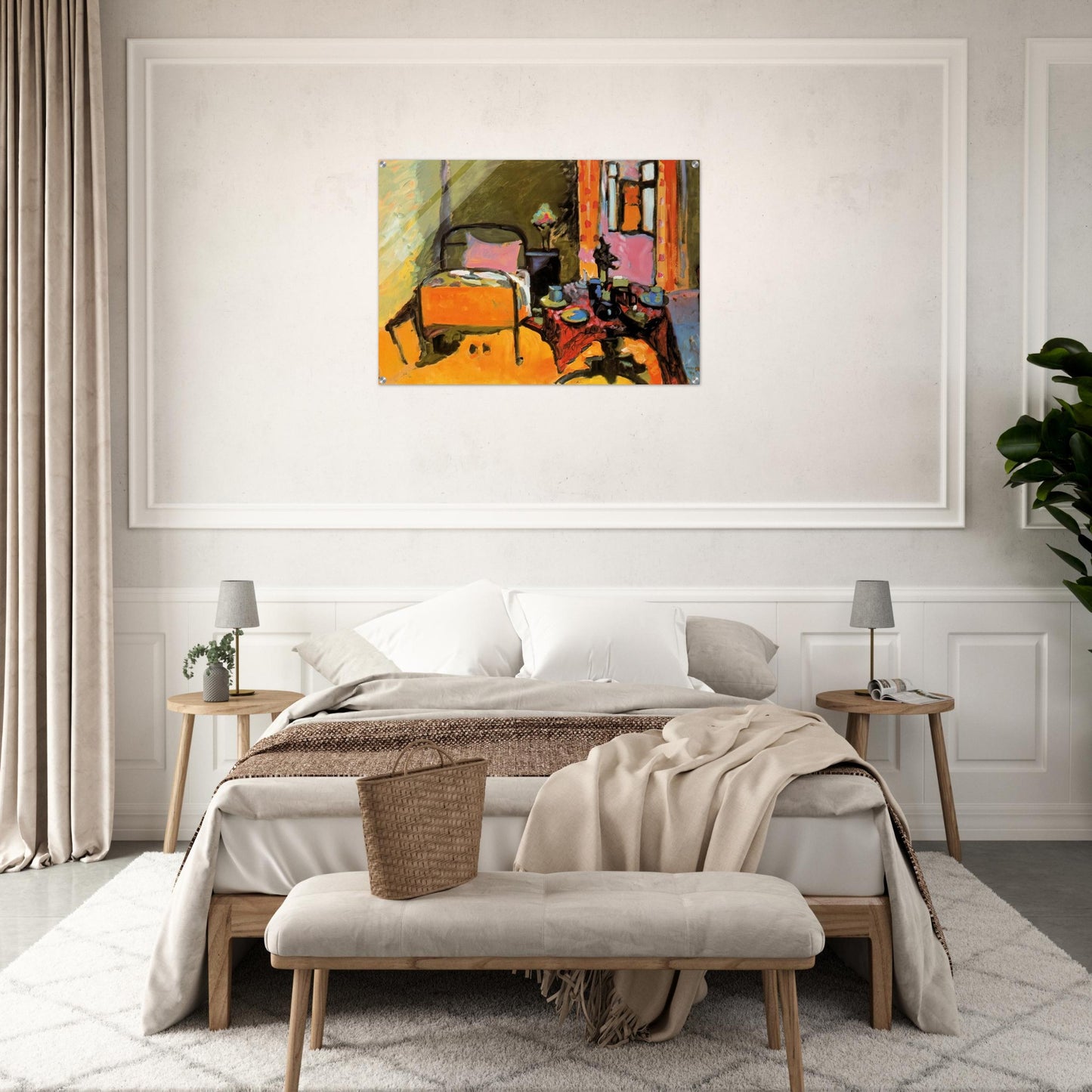 BEDROOM IN AINTMILLERSTRASSE 1909 - Wassily Kandinsky Acrylic Print - 70x100 cm / 28x40″ inches