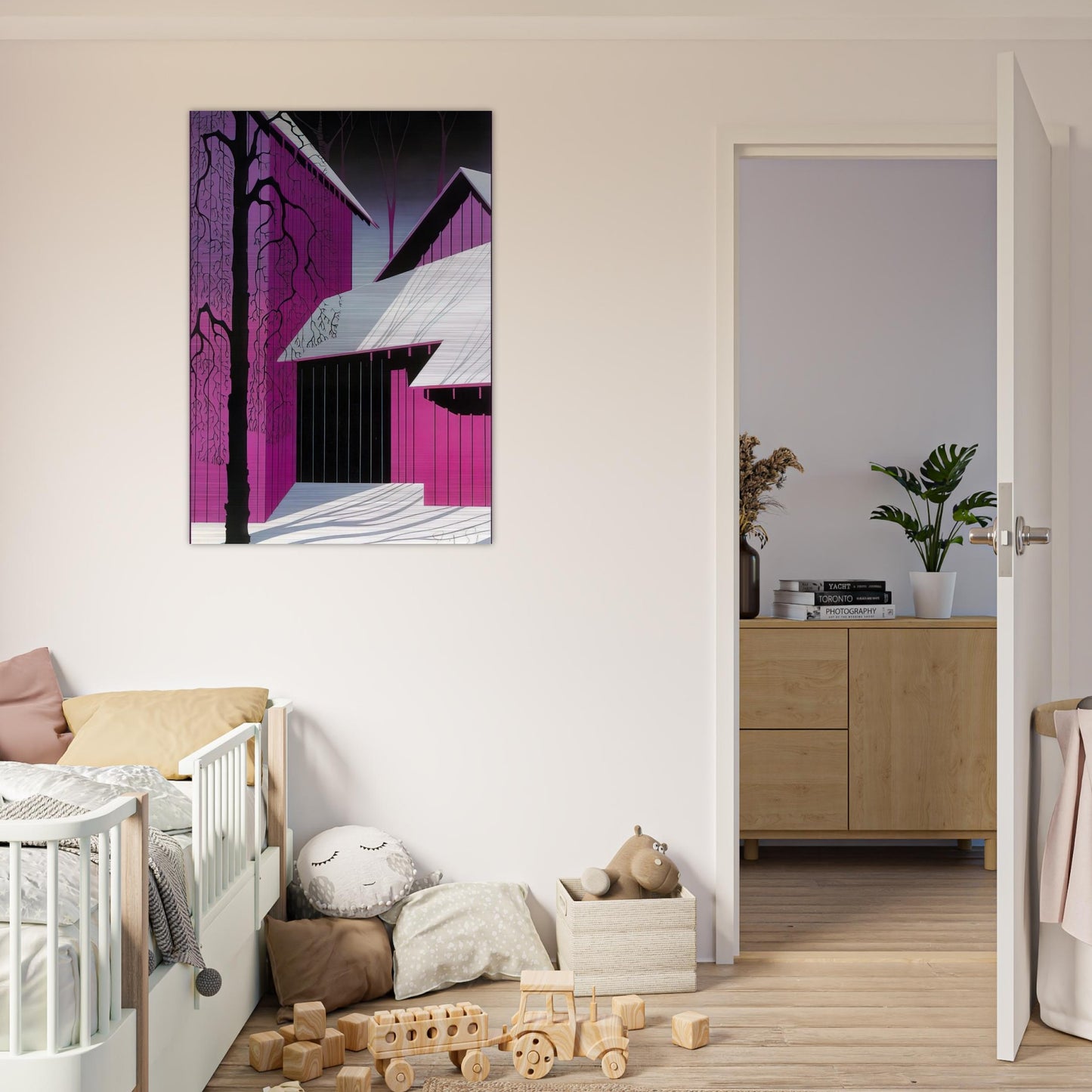 Amethyst - Eyvind Earle Brushed Aluminum Print - 70x100 cm / 28x40 inches | Eyvind Earle Aluminum Print | Eyvind Earle Prints