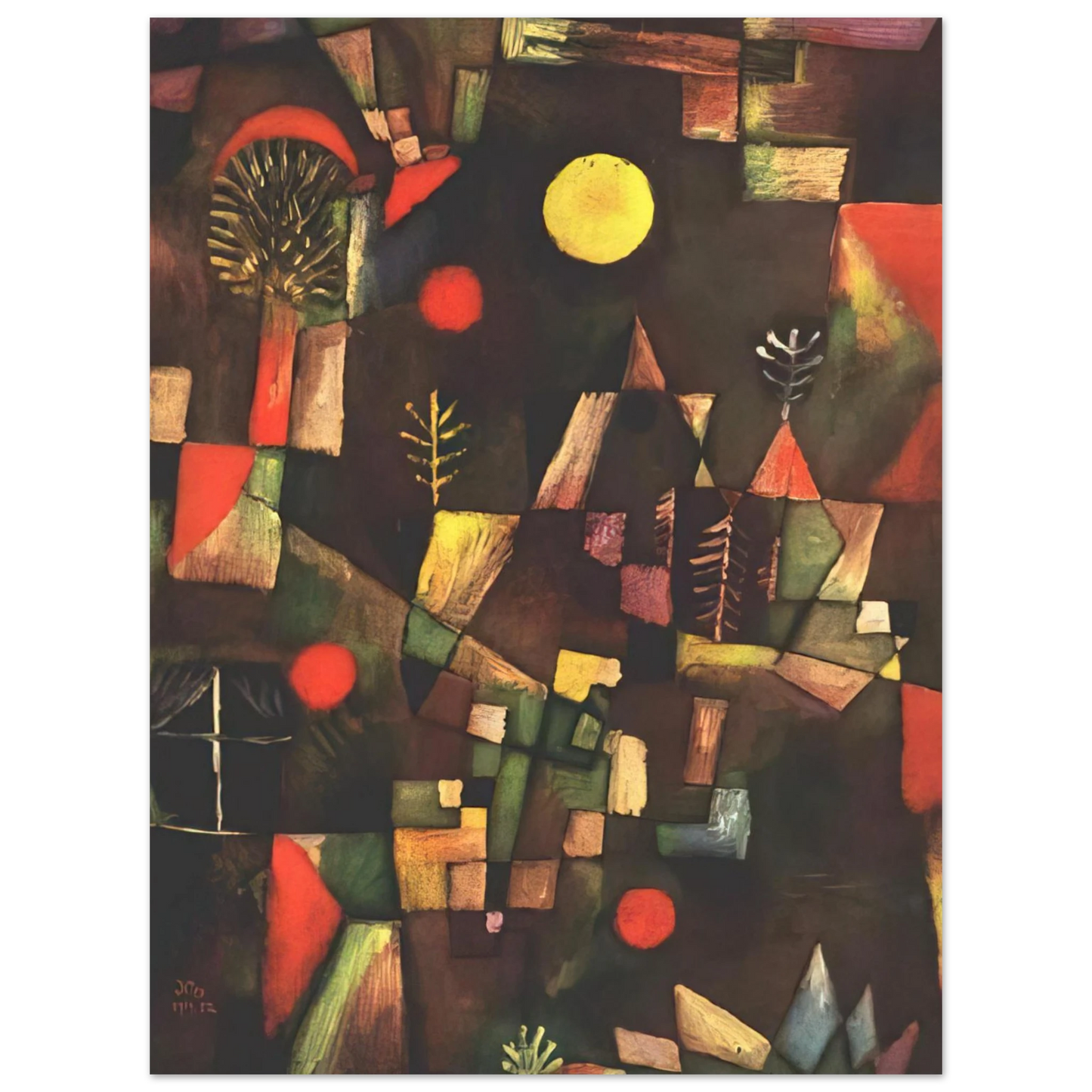 Paul Klee - FULL MOON 1919  75x100 cm / 30x40inches Fine Art Poster