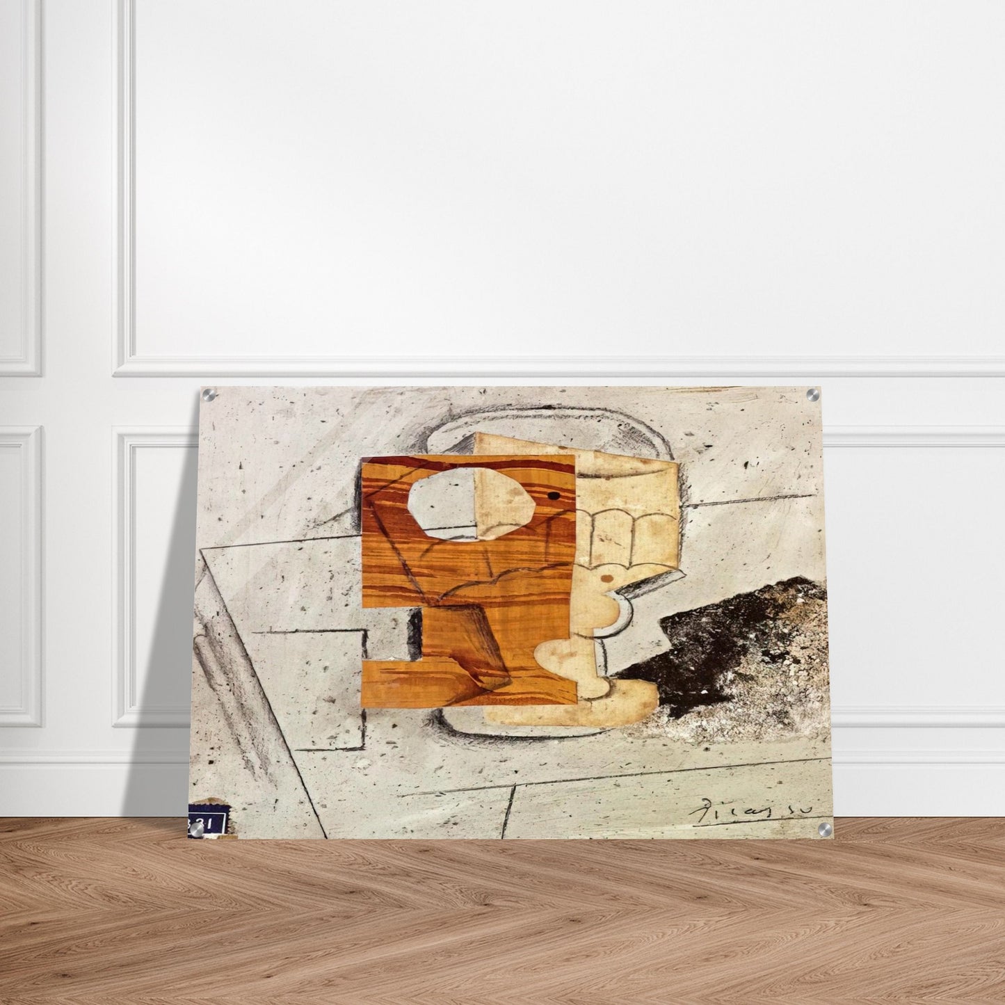 Glass on a Table - 1914 - Pablo Picasso Acrylic Print - 70x100 cm / 28x40″ inches