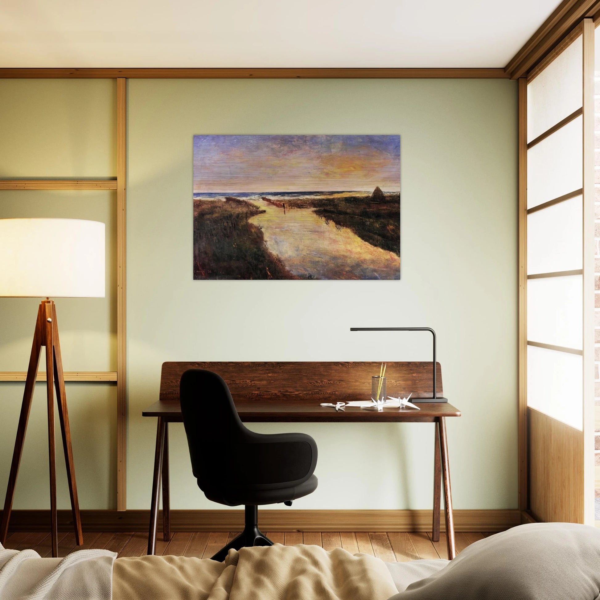 FOCE DEL CINQUALE 1928 - Carlo Carra Brushed Aluminum Print - 70x100 cm / 28x40 inches | Carlo Carra Aluminum Print | Carlo Carra Prints