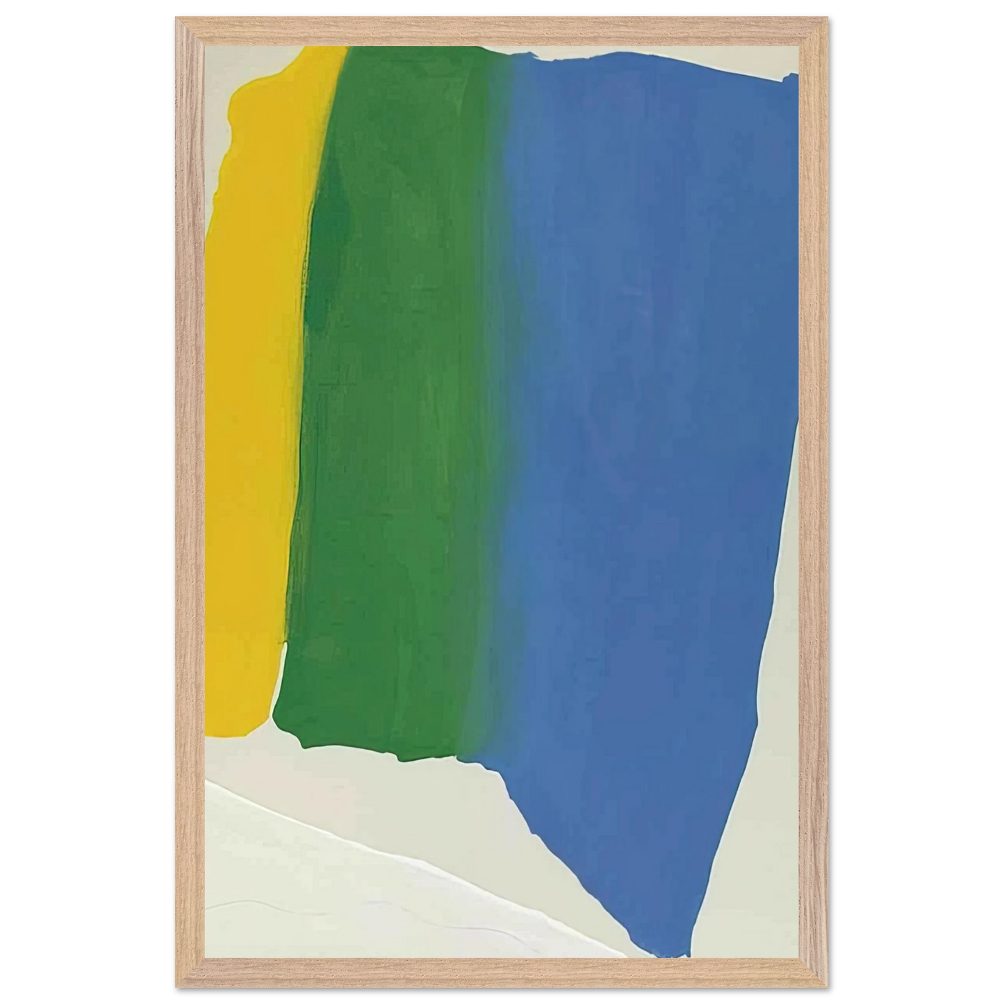 Helen Frankenthaler - Summer Insignia - 1969 Wall art - 27x35 cm / 11x14 inches - Premium Wooden Framed Poster With Fine Art Paper-canvas - Wood frame