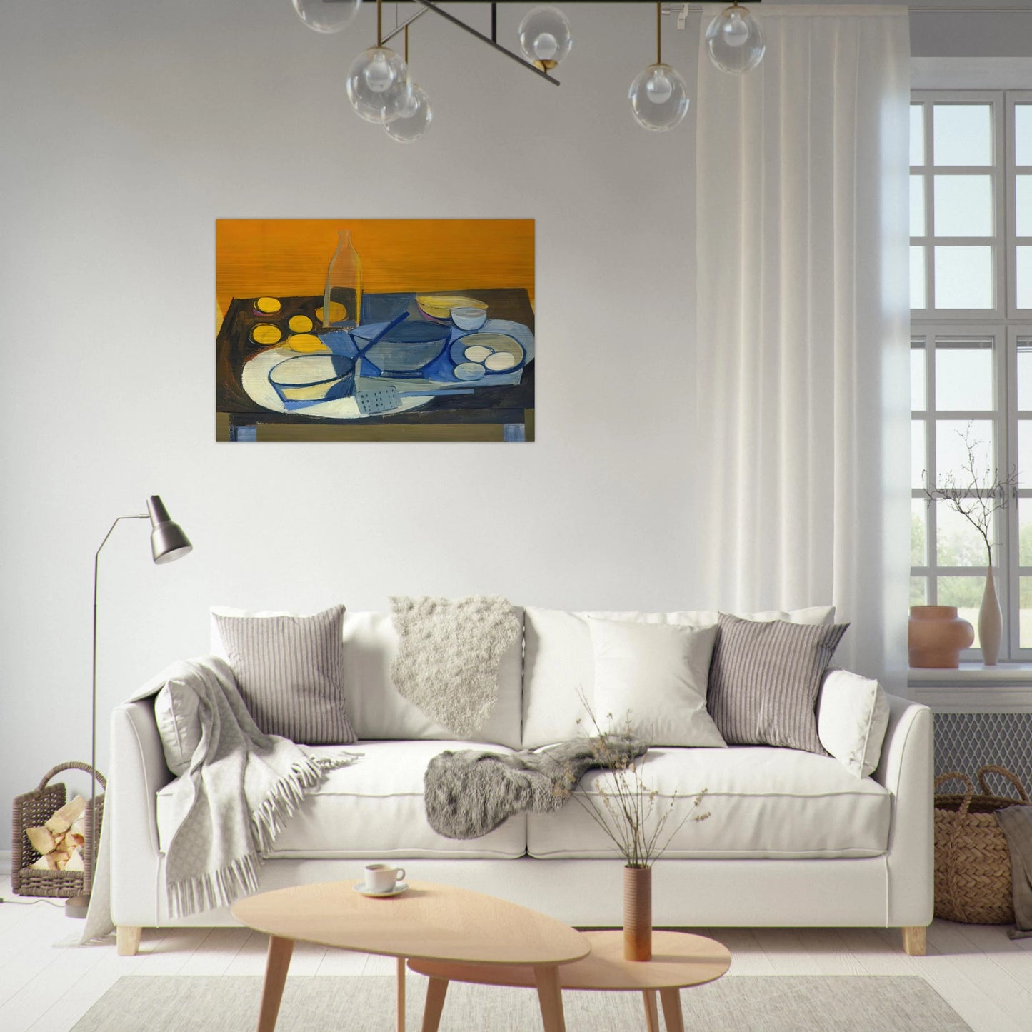 Kitchen Still Life - 1948 - William Scott Brushed Aluminum Print - 70x100 cm / 28x40 inches | William Scott Aluminum Print | William Scott Prints