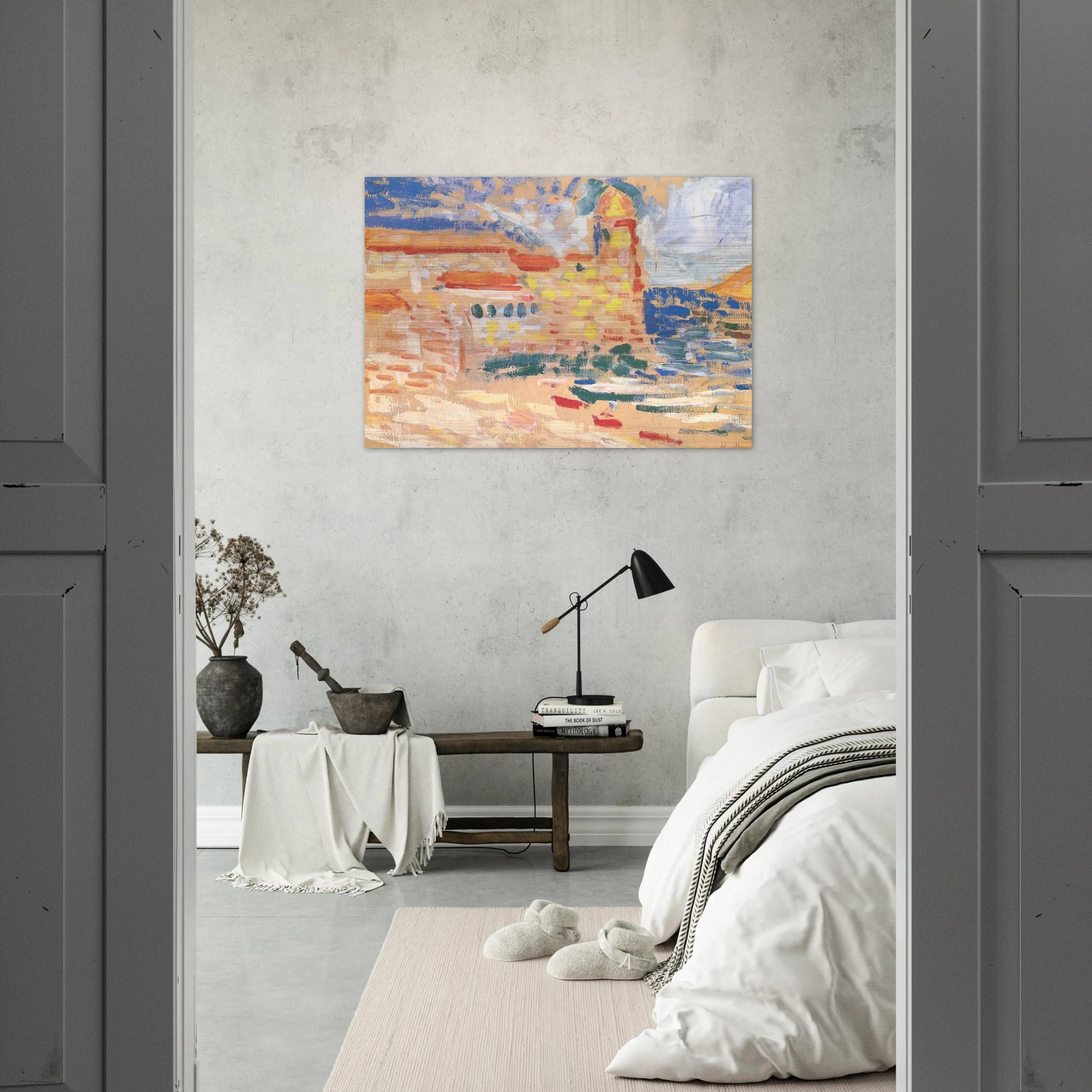 VIEW OF COLLIOURE WITH CHURCH 1905 - Henri Matisse Brushed Aluminum Print - 70x100 cm / 28x40 inches | Henri Matisse Aluminum Print | Henri Matisse Prints
