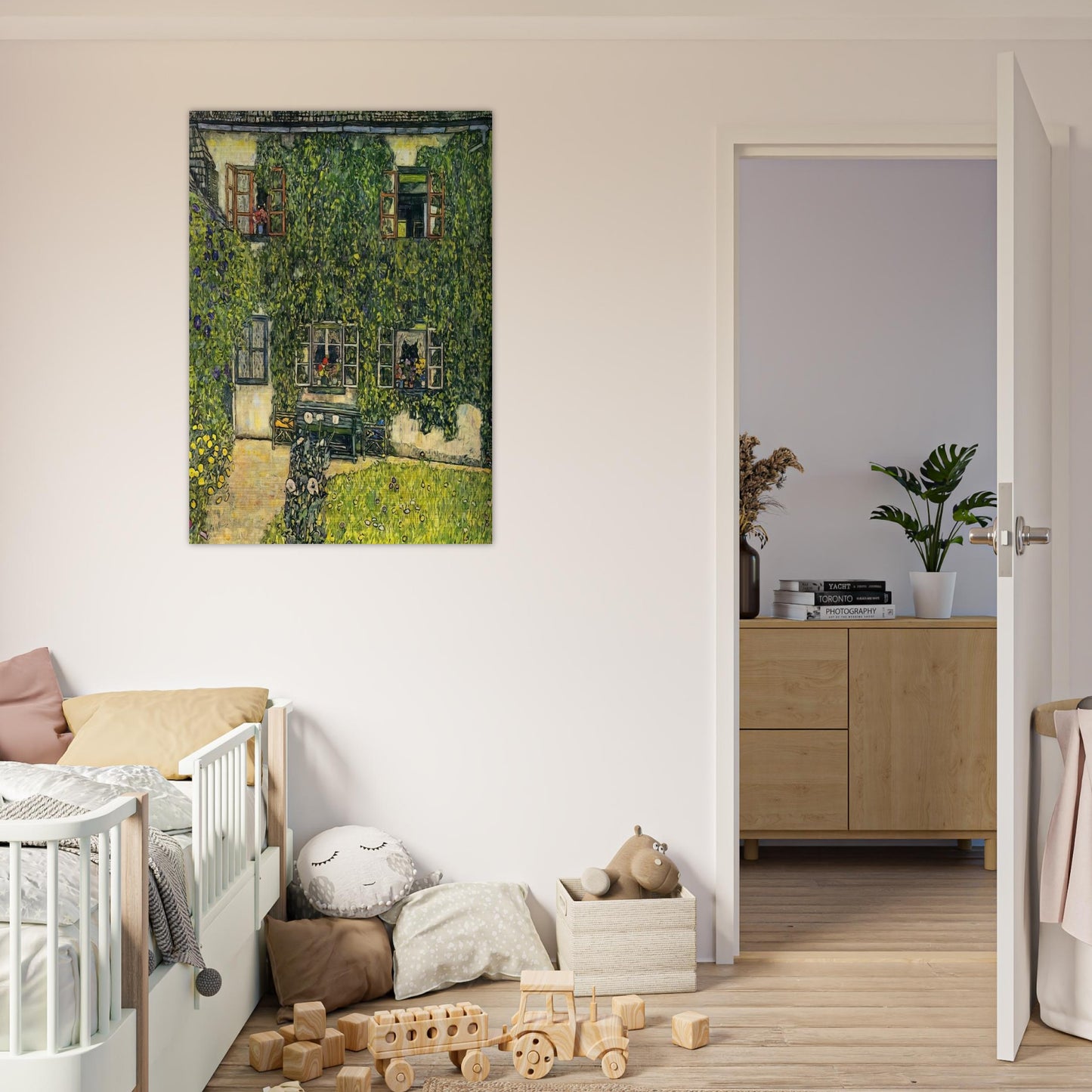 THE HOUSE OF GUARDABOSCHI - Gustav Klimt Brushed Aluminum Print - 70x100 cm / 28x40 inches | Gustav Klimt Aluminum Print | Gustav Klimt Prints