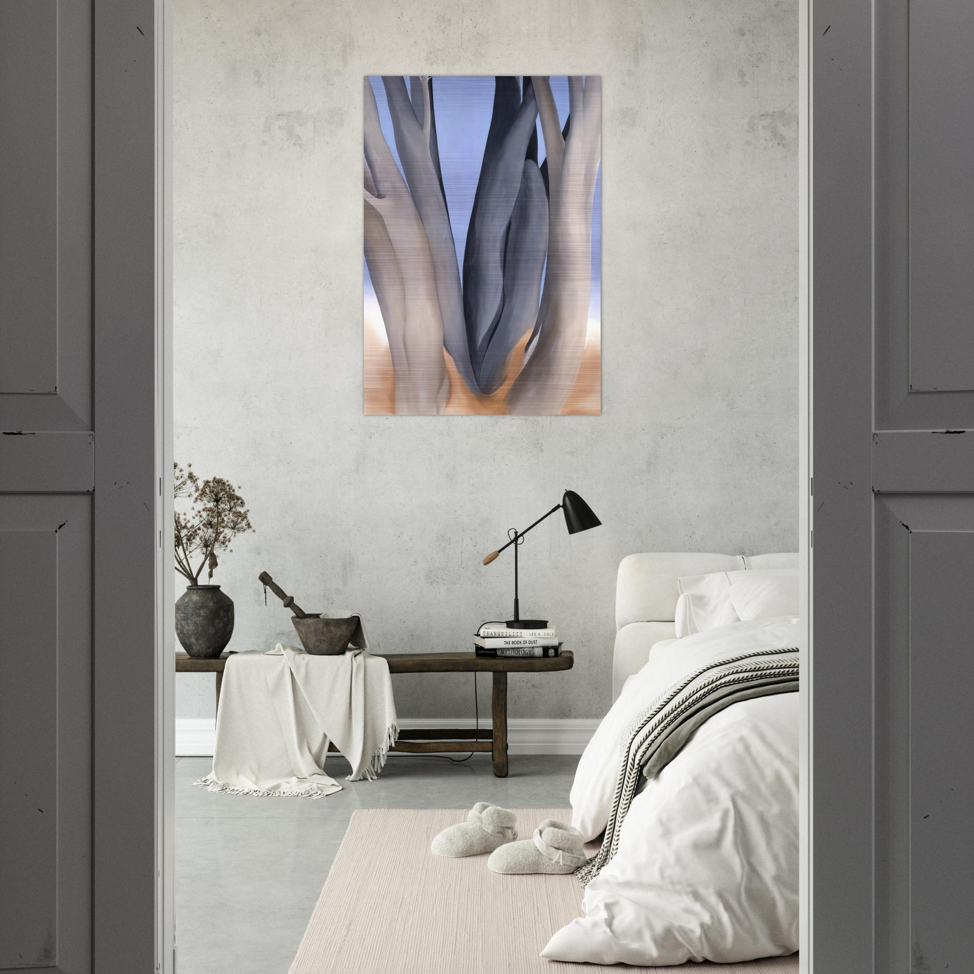 Dark Tree Trunks - Georgia O'Keeffe Brushed Aluminum Print - 70x100 cm / 28x40 inches | Georgia O'Keeffe Aluminum Print | Georgia O'Keeffe Prints