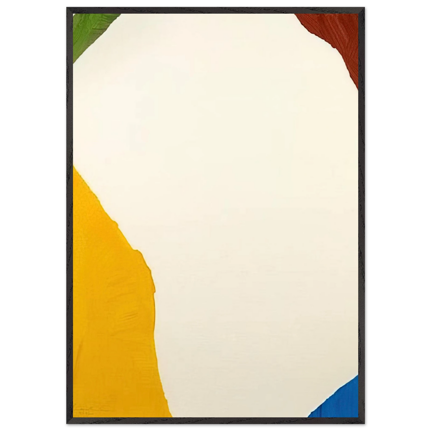 Helen Frankenthaler - Wind Directions - 1970 Wall art - 28x43  cm / XL (11x17 inches) - Premium Wooden Framed Poster With Fine Art Paper-canvas - Black frame