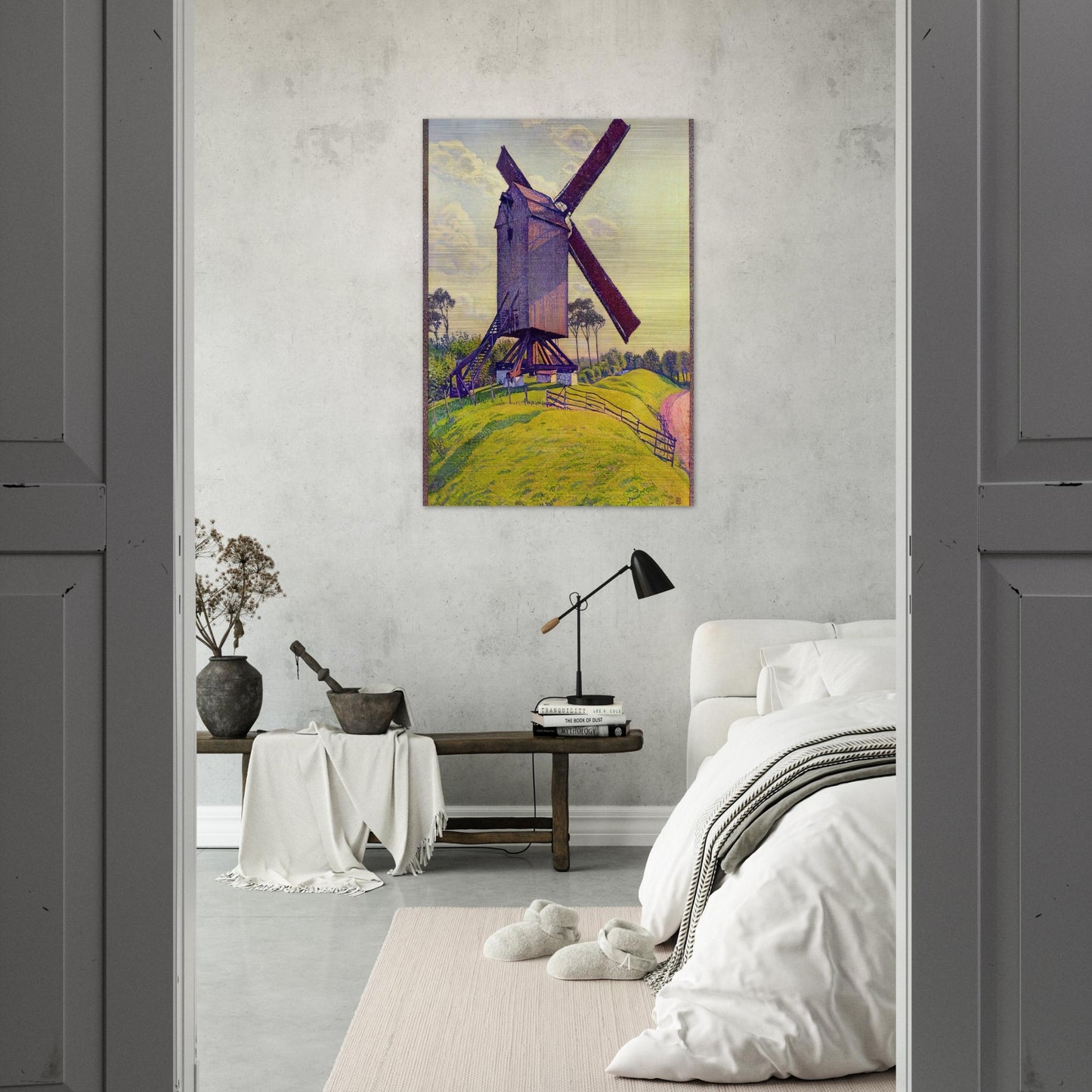 THE MILL AT KELF 1894 - Theo van Rysselberghe Brushed Aluminum Print - 70x100 cm / 28x40 inches | Theo van Rysselberghe Aluminum Print | Theo van Rysselberghe Prints