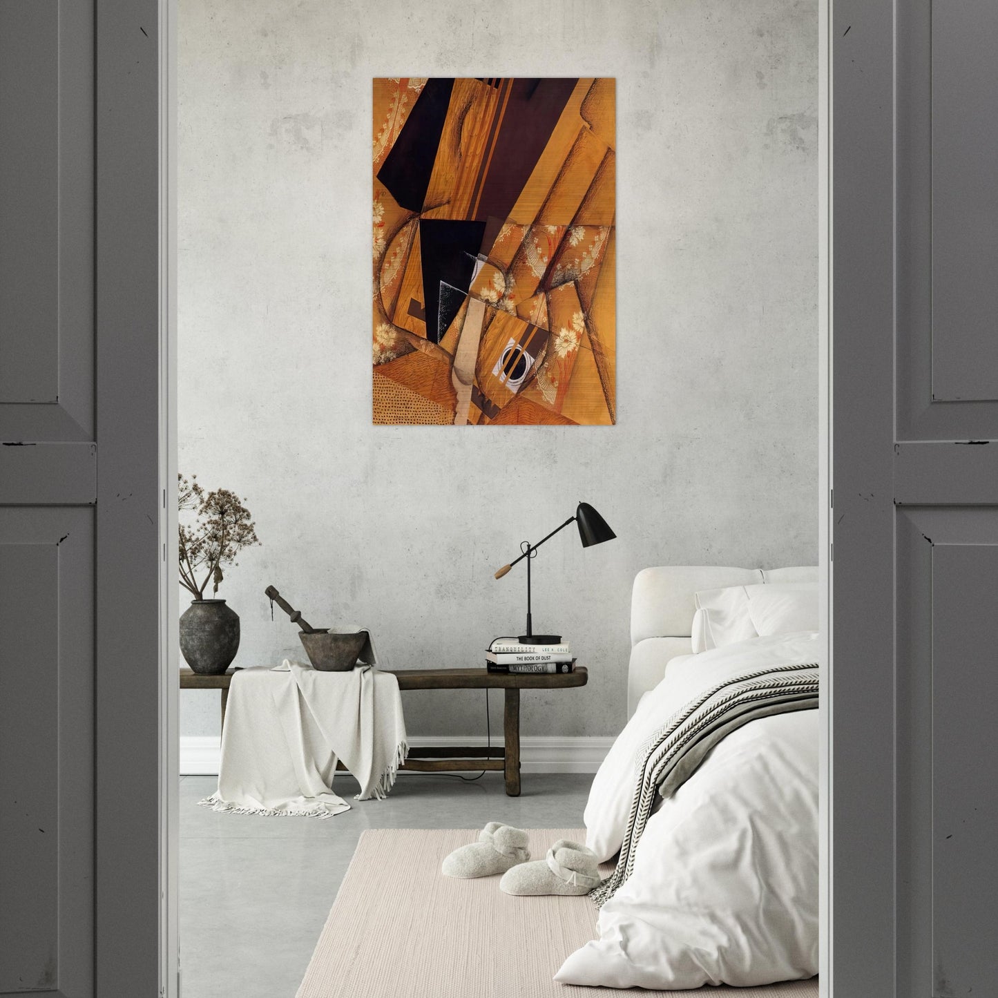 GUITAR AND GLASS 1914 - Juan Gris Brushed Aluminum Print - 70x100 cm / 28x40 inches | Juan Gris Aluminum Print | Juan Gris Prints