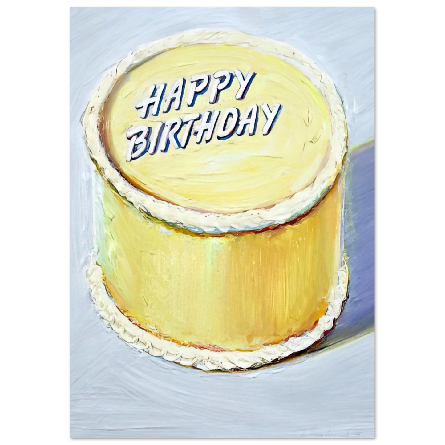 Wayne Thiebaud - Happy Birthday Cake - 1975 Wall Art - 60x80 cm / 24x32 inches - Fine Art Poster - -