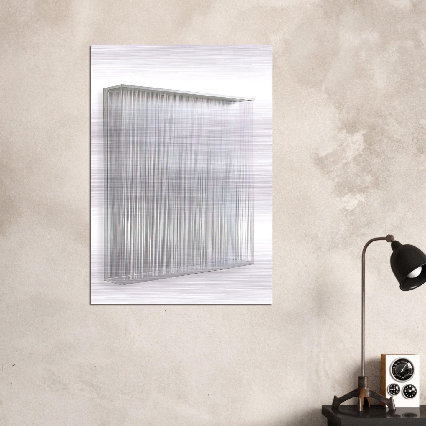 VIBRATION BLANCHE 1995 - Jesus Rafael Soto Brushed Aluminum Print - 70x100 cm / 28x40 inches | Jesus Rafael Soto Aluminum Print | Jesus Rafael Soto Prints