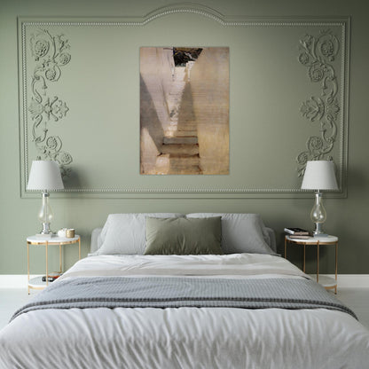Staircase in Capri - John Singer Sargent Brushed Aluminum Print - 70x100 cm / 28x40 inches | John Singer Sargent Aluminum Print | John Singer Sargent Prints