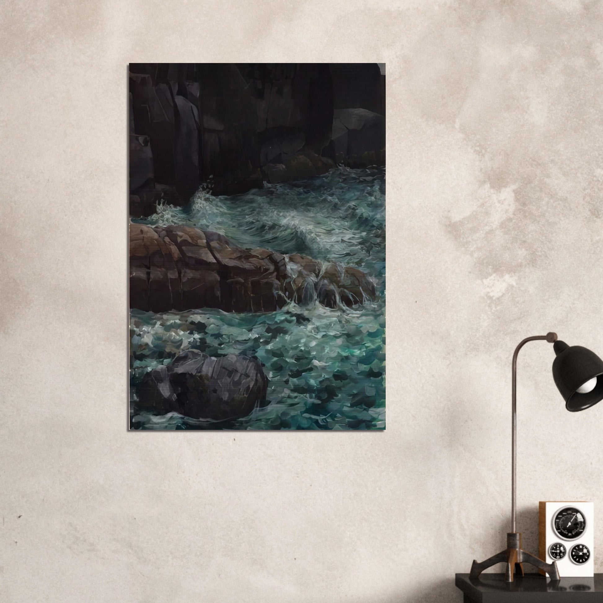 MAINE COAST - Ivan Albright Brushed Aluminum Print - 70x100 cm / 28x40 inches | Ivan Albright Aluminum Print | Ivan Albright Prints