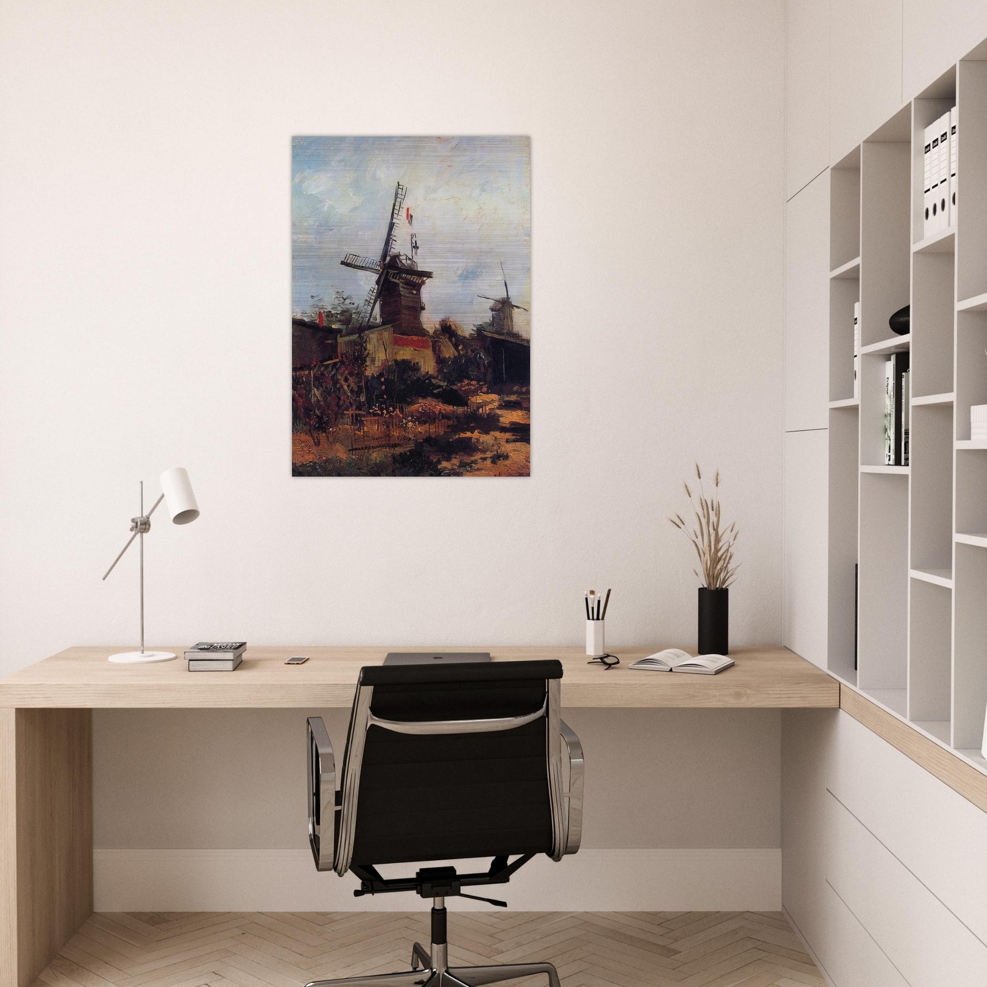 The Mill of Blute End - Vincent van Gogh Brushed Aluminum Print - 70x100 cm / 28x40 inches | Vincent van Gogh Aluminum Print | Vincent van Gogh Prints