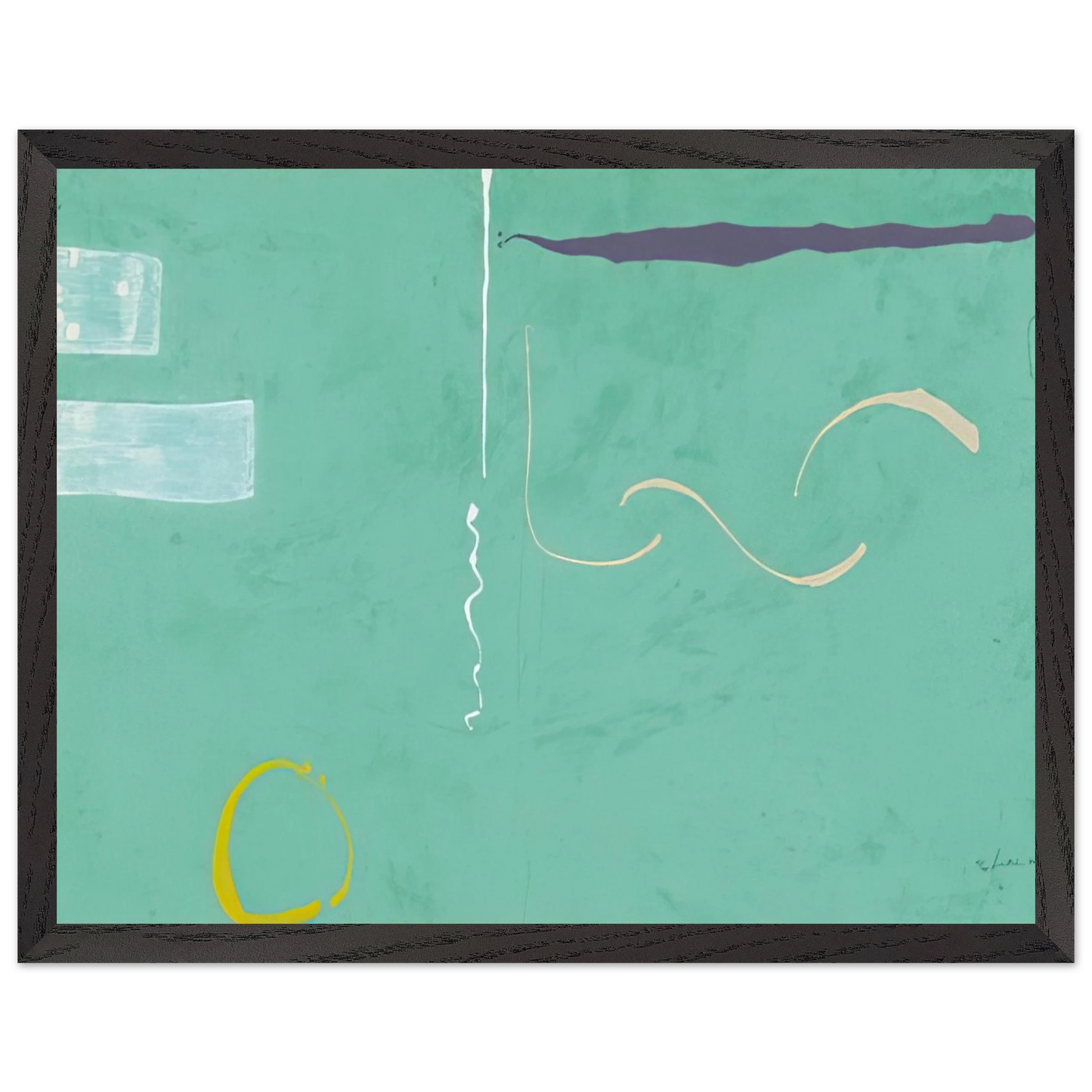 Helen Frankenthaler - Tahiti - 1989 Wall art - 21x29.7 cm / 8x12" - Premium Wooden Framed Poster With Fine Art Paper-canvas - White frame