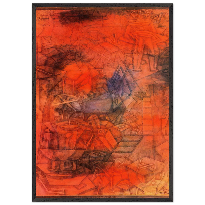 GROYNES 1925 - Paul Klee 70x100 cm / 28x40 inches Framed Art Print – Black Wooden Frame