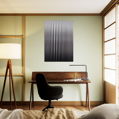 BREATHE 1966 - Bridget Riley Brushed Aluminum Print - 70x100 cm / 28x40 inches | Bridget Riley Aluminum Print | Bridget Riley Prints