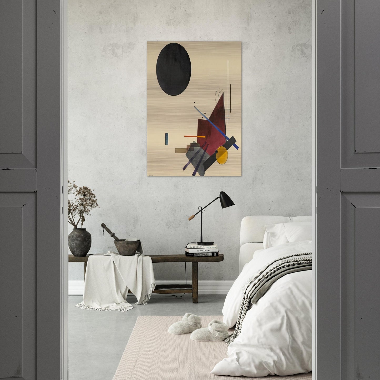 BLACK RELATIONSHIP 1924 - Wassily Kandinsky Brushed Aluminum Print - 70x100 cm / 28x40 inches | Wassily Kandinsky Aluminum Print | Wassily Kandinsky Prints