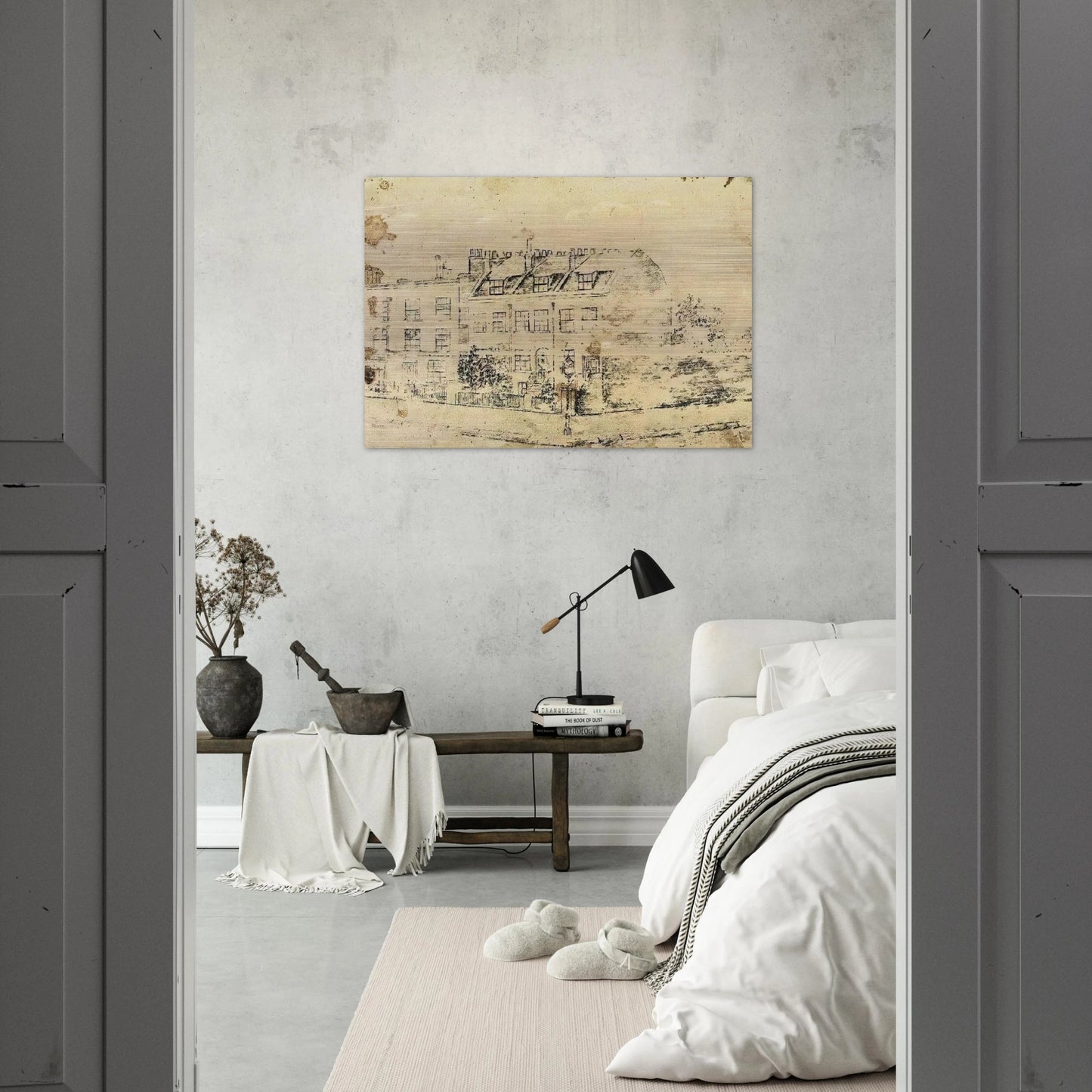 Vincent's Boarding House in Hackford Road, Brixton, London - Vincent van Gogh Brushed Aluminum Print - 70x100 cm / 28x40 inches | Vincent van Gogh Aluminum Print | Vincent van Gogh Prints