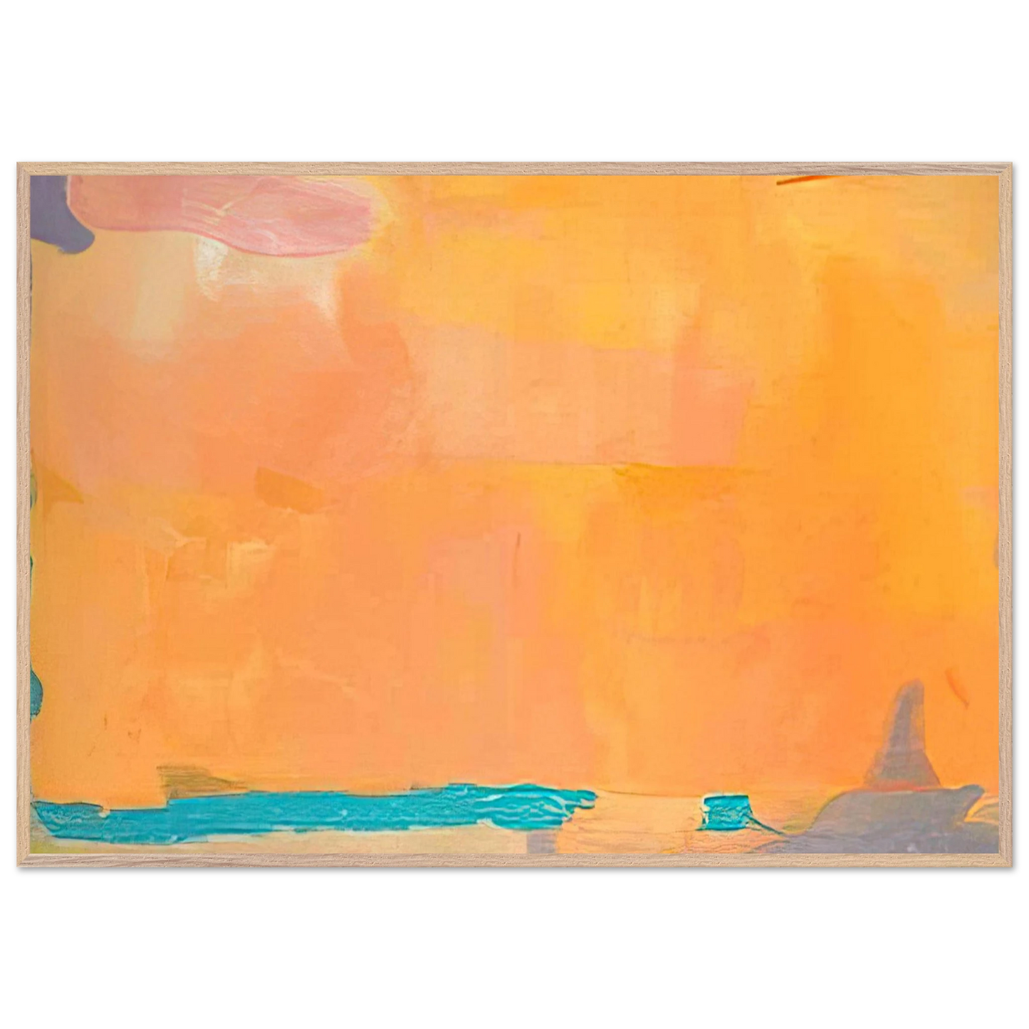 Helen Frankenthaler - Royal Fireworks - 1975 Wall art - A1 (59.4 x 84.1  cm) - Premium Wooden Framed Poster With Fine Art Paper-canvas - Wood frame