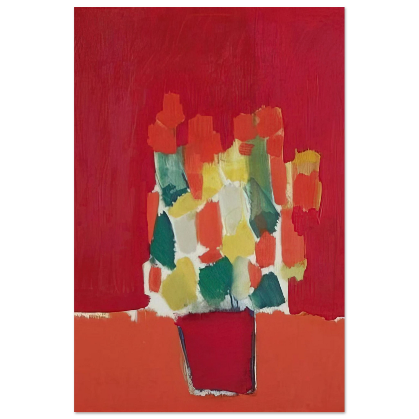 Nicolas de Stael - Fleurs rouges - 1952 Fine Art Poster