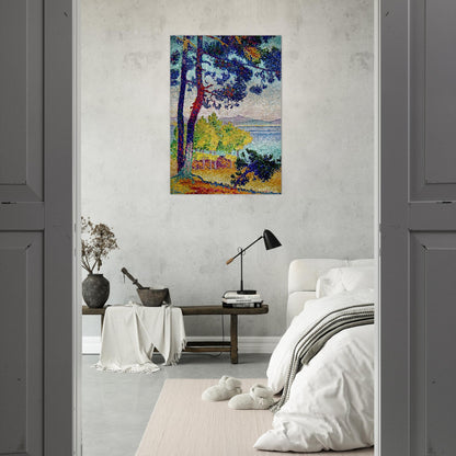 Afternoon at Pardigon, Var - Henri-Edmond Cross Brushed Aluminum Print - 70x100 cm / 28x40 inches | Henri-Edmond Cross Aluminum Print | Henri-Edmond Cross Prints