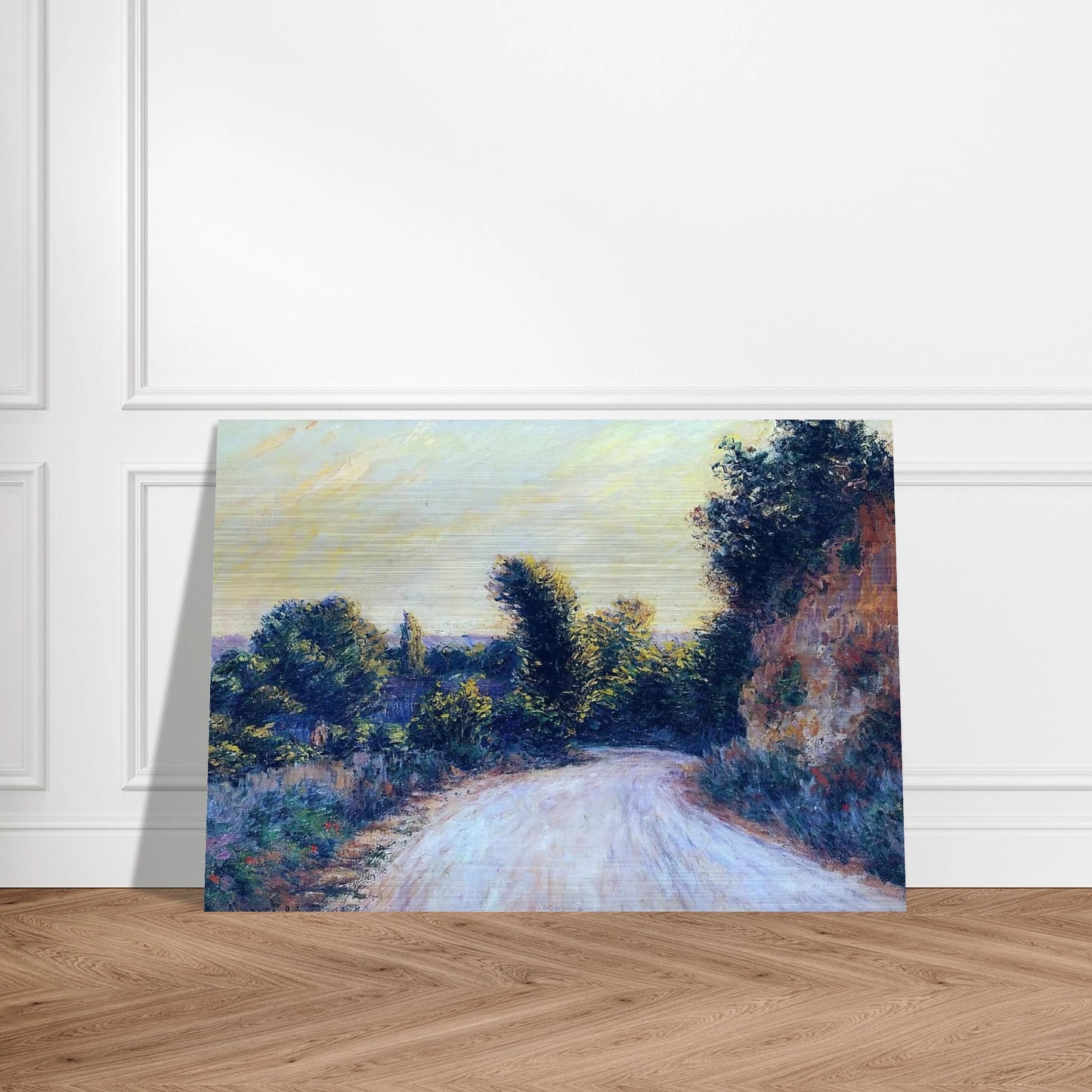 Road near Giverny - claude monet Brushed Aluminum Print - 70x100 cm / 28x40 inches | claude monet Aluminum Print | claude monet Prints