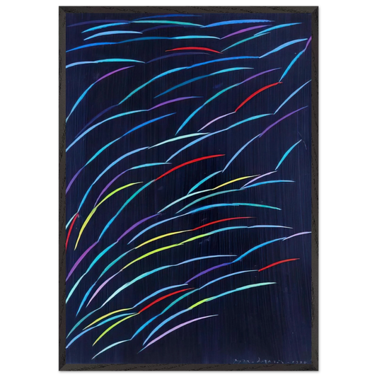 Untitled - 1998 N3 - Piero Dorazio 70x100 cm / 28x40 inches Framed Art Print – Black Wooden Frame