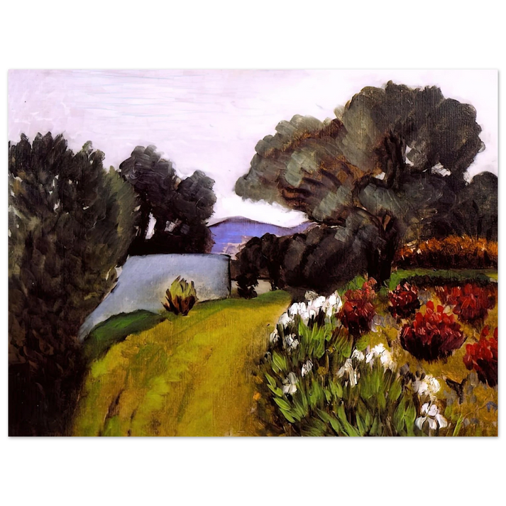 Henri Matisse - IN THE NICE COUNTRYSIDE GARDEN OF IRISES 1919  75x100 cm / 30x40inches Fine Art Poster