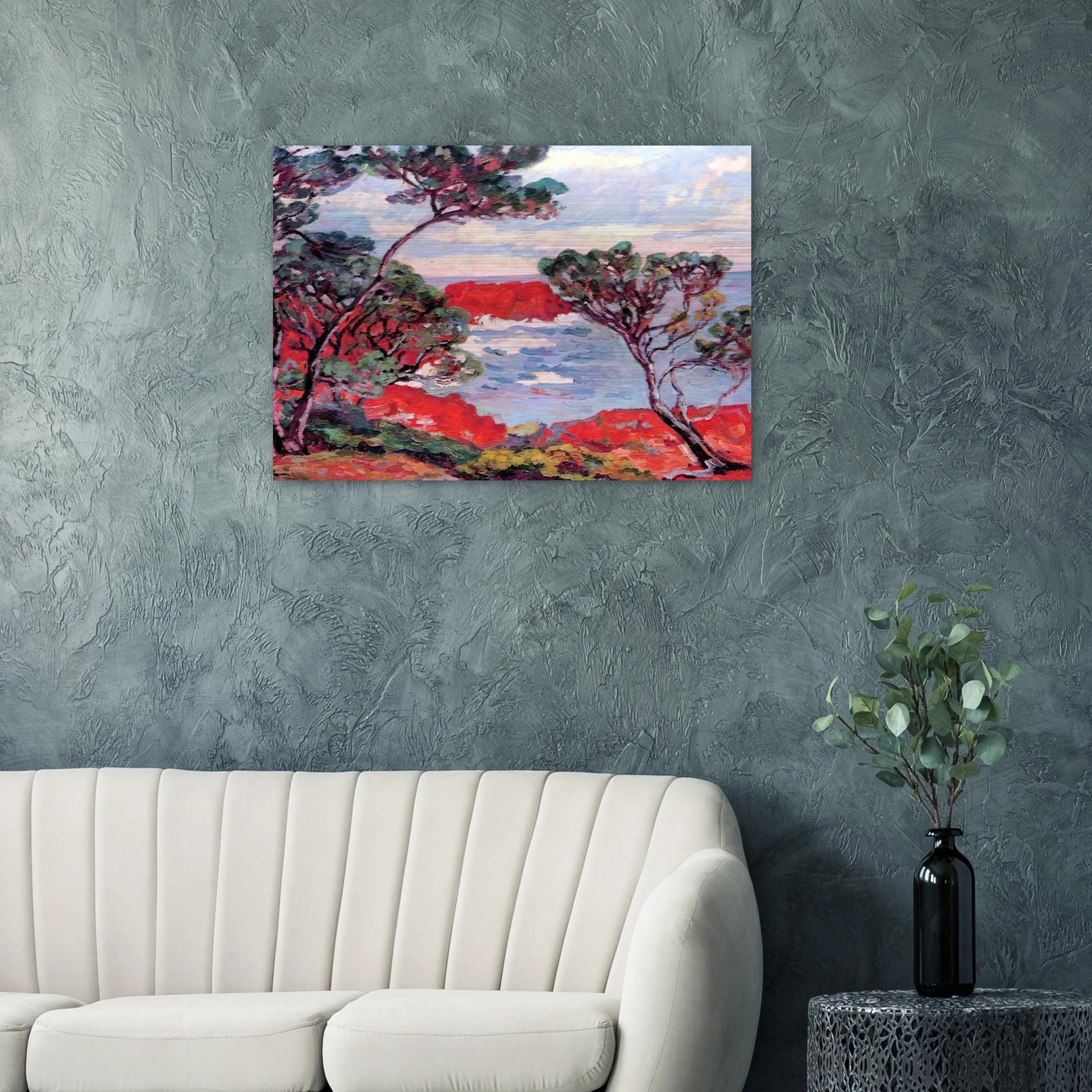 Les rochers rouges - 1894 - Armand Guillaumin Brushed Aluminum Print - 70x100 cm / 28x40 inches | Armand Guillaumin Aluminum Print | Armand Guillaumin Prints