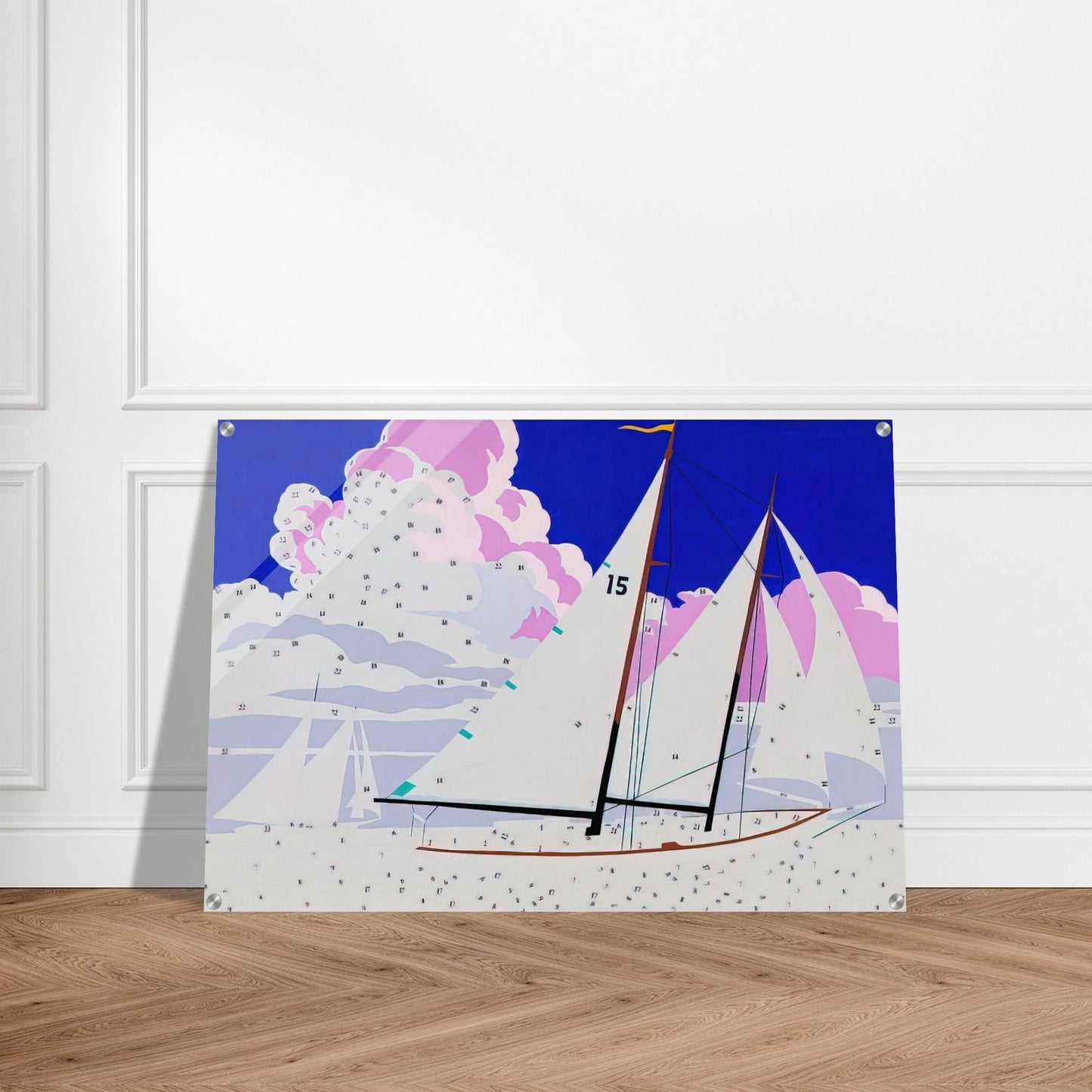 Do It Yourself  Sailboats  - Andy Warhol Acrylic Print - 70x100 cm / 28x40″ inches