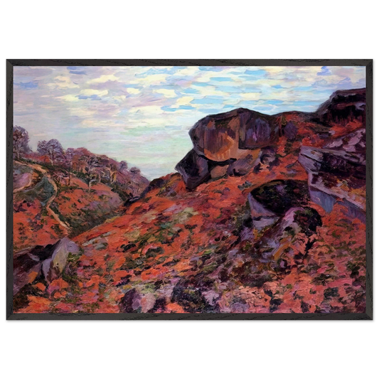 Crozant les Monts Sedelle matin - 1895 - Armand Guillaumin 70x100 cm / 28x40 inches Framed Art Print – Black Wooden Frame