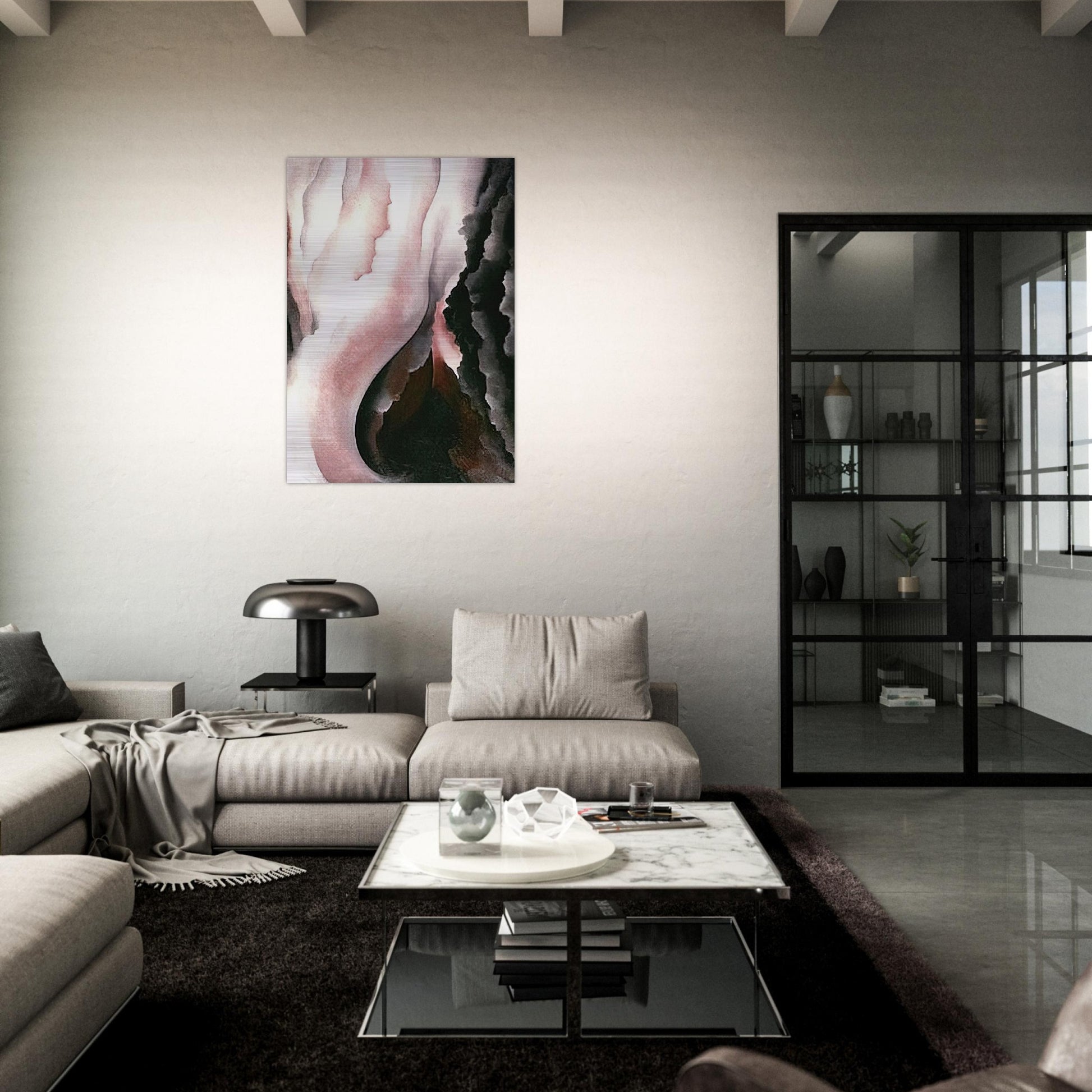 Dark Iris ?2 - Georgia O'Keeffe Brushed Aluminum Print - 70x100 cm / 28x40 inches | Georgia O'Keeffe Aluminum Print | Georgia O'Keeffe Prints