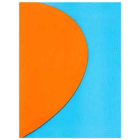 Ellsworth Kelly - Orange Relief with Blue  75x100 cm / 30x40inches Fine Art Poster