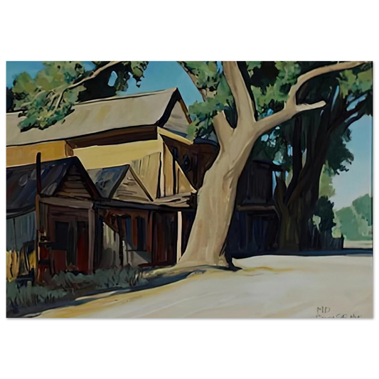 Maynard Dixon - OLD CHINATOWN CARSON CITY NEVADA 1937 Wall art - 13x18 cm / 5x7 inches - Fine Art Poster-canvas - -