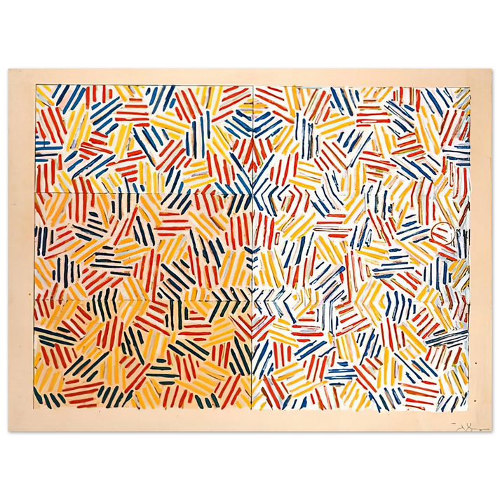 Jasper Johns - CORPSE AND MIRROR 1969 2  75x100 cm / 30x40inches Fine Art Poster
