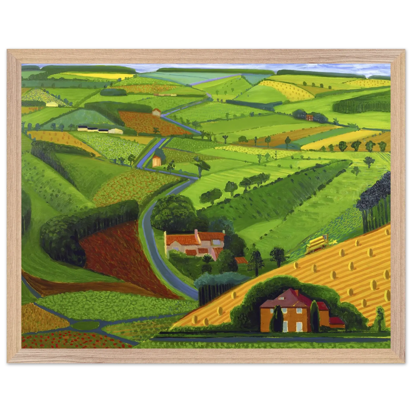 David Hockney - David Hockney Wall art - 15x20 cm / 6x8 Inches - Premium Wooden Framed Poster With Fine Art Paper - White frame