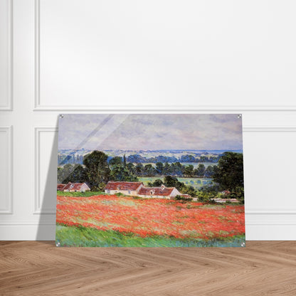 Poppy Field at Giverny - claude monet Acrylic Print - 70x100 cm / 28x40″ inches