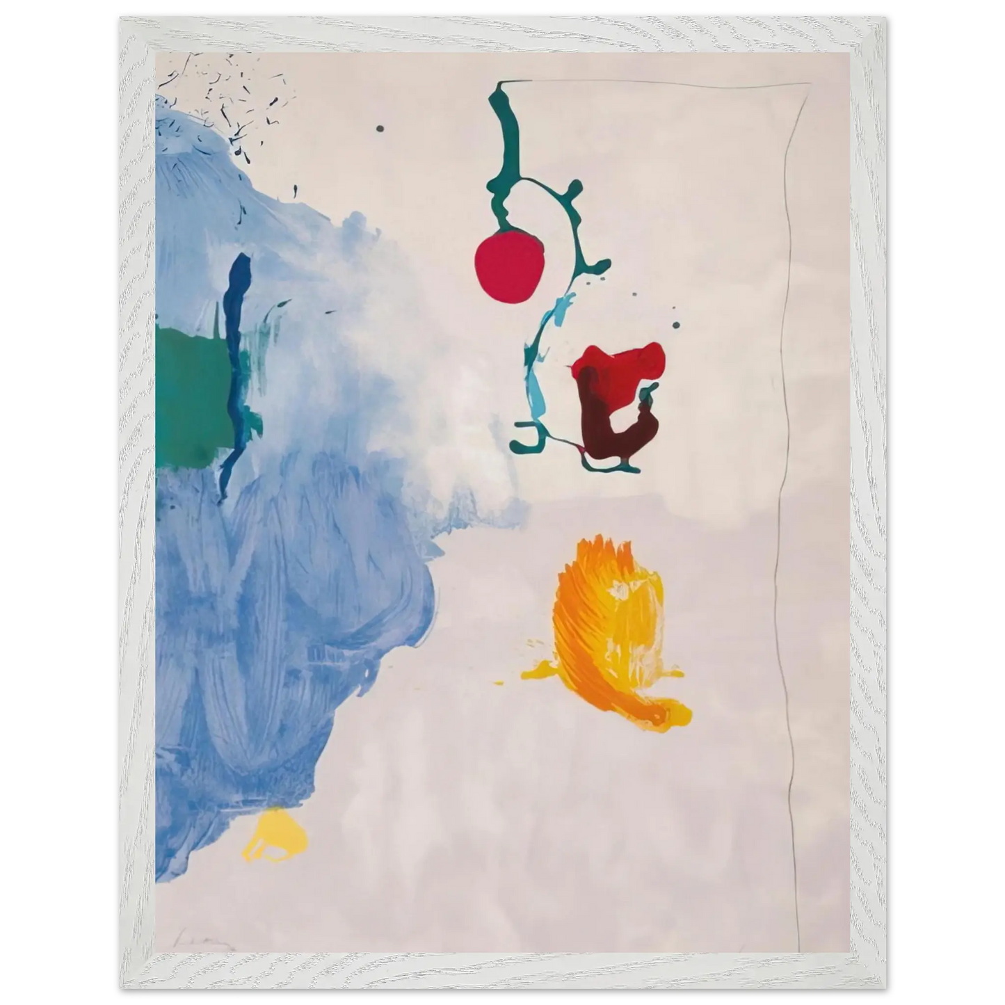Helen Frankenthaler - Eve - 1995 Wall art - A2 (42 x 59.4  cm) - Premium Wooden Framed Poster With Fine Art Paper - Black frame