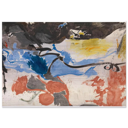 Hotel Cro-Magnon, 1958- - Helen Frankenthaler Brushed Aluminum Print - 70x100 cm / 28x40 inches | Helen Frankenthaler Aluminum Print | Helen Frankenthaler Prints