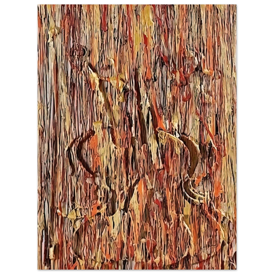 Arman - Gold and Red - 1990  75x100 cm / 30x40inches Fine Art Poster