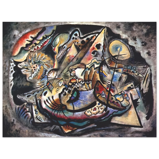 Wassily Kandinsky - GREY OVAL 1917  75x100 cm / 30x40inches Fine Art Poster