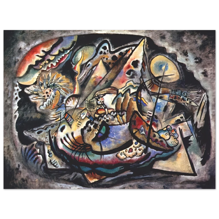 Wassily Kandinsky - GREY OVAL 1917  75x100 cm / 30x40inches Fine Art Poster