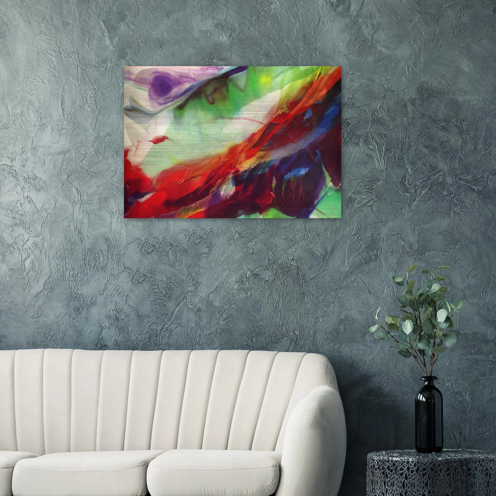 Phenomena Sun over the Hour Glass - Paul Jenkins Brushed Aluminum Print - 70x100 cm / 28x40 inches | Paul Jenkins Aluminum Print | Paul Jenkins Prints
