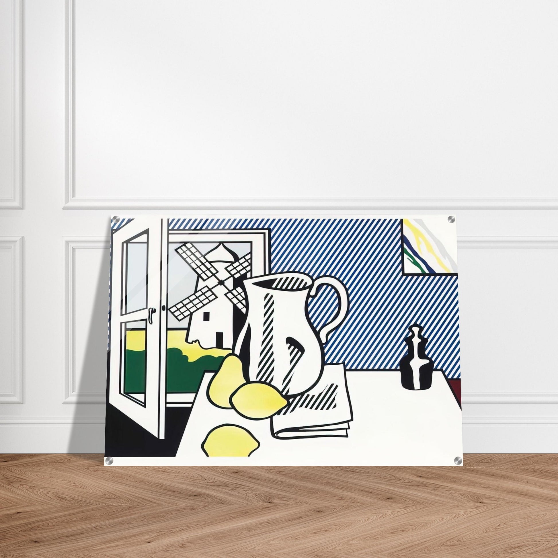 STILL LIFE WITH WINDMILL 1974 - Roy Lichtenstein Acrylic Print - 70x100 cm / 28x40″ inches